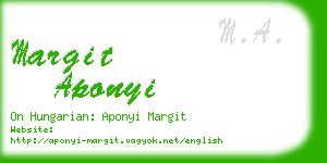 margit aponyi business card